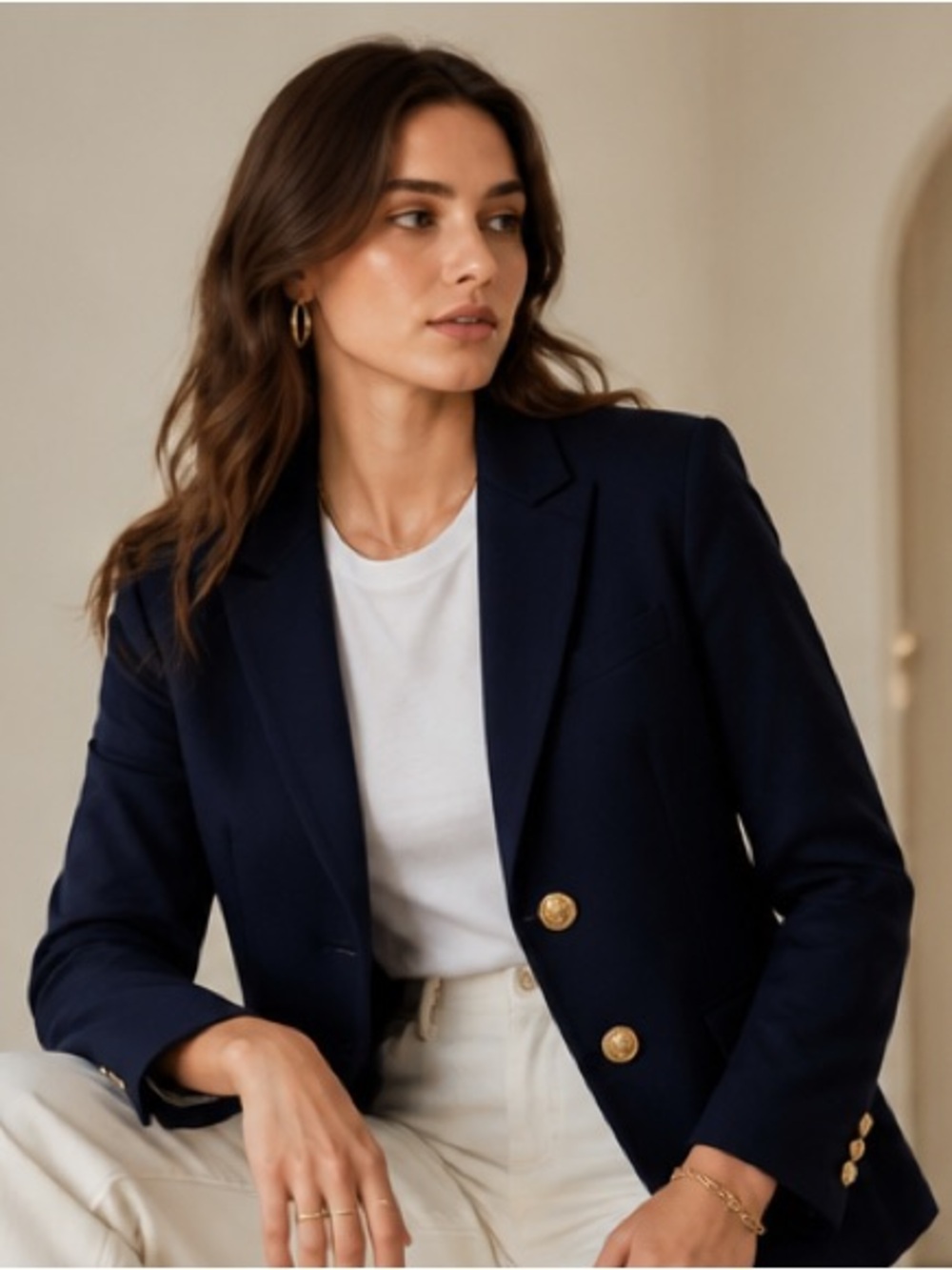 J. Crew Schoolboy Women’s Navy Wool 2 Button Single Breasted Blazer Jacket 16T